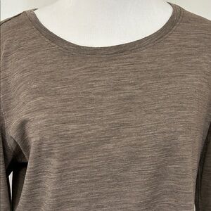 WoolX Jenny Classic Women's Scoop Neck Top - brown